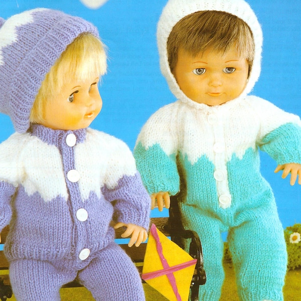13 x Baby Dolls Knitting Patterns 13 Outfits Dress Coat Sweater Shoes Jacket Premature Dolls Clothes 4 Ply 12 - 22 inch PDF Instant Download