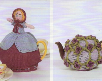 8 x Tea Cosy Knitting Pattern 4 PLY DK Pineapple House Swiss Cottage Flower Basket Caravan Beehive Tea Cosies Mouse PDF Téléchargement immédiat