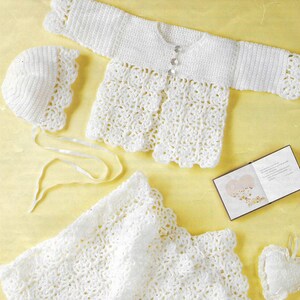 Baby CROCHET PATTERN DK Crochet Cardigan Jacket Hat Crochet  Newborn - 12 Months 14 -20 inches Baby Crochet Patterns pdf instant download