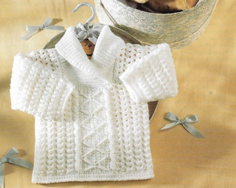 BABY CARDIGANS KNITTING PATTERN 16//22 INCH 1138
