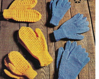 Gloves Knitting Pattern PDF Mitts Knitting pattern pdf DK Unisex Boys Girls Adult Ladies Gloves Mitts Mittens knitting pattern PDF Download