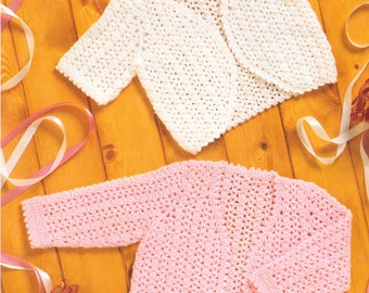 Baby CROCHET PATTERN Crochet Cardigan Bolero Crochet  Newborn - 18 Months 12-20 inches 4 Ply Baby Crochet Patterns PDF instant download