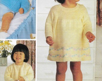 12 X Toddler Child Knitting Pattern Boy Girl Cardigan Dress Socks Trouser Sweater Jumper DK 4 Ply 18 - 24 Knitting Pattern  Instant Download