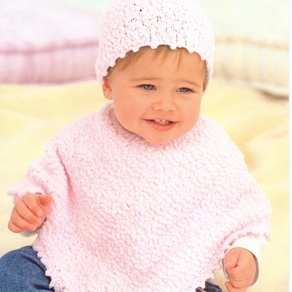 baby ponchos knitting pattern childs ponchos & hats poncho newborn 16-26 inch 0 - 6 years baby knitting pattern pdf instant download