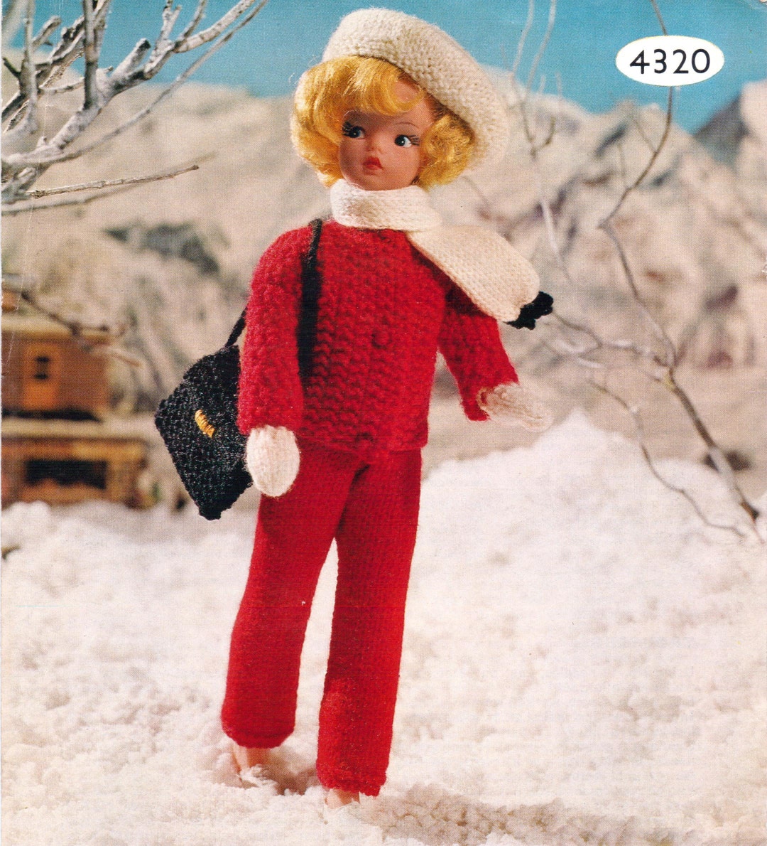 Doll Knitting Pattern Barbie Sindy Outfits Coat Bag Hat Jacket Etsy UK
