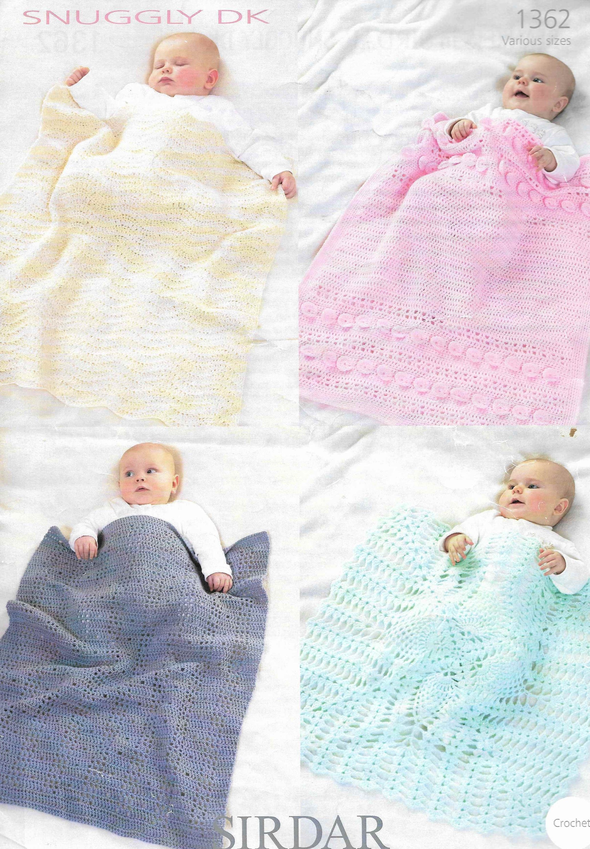 4 X Baby 4 PLY Blanket CROCHET Pattern Afghan Blanket Crochet Etsy