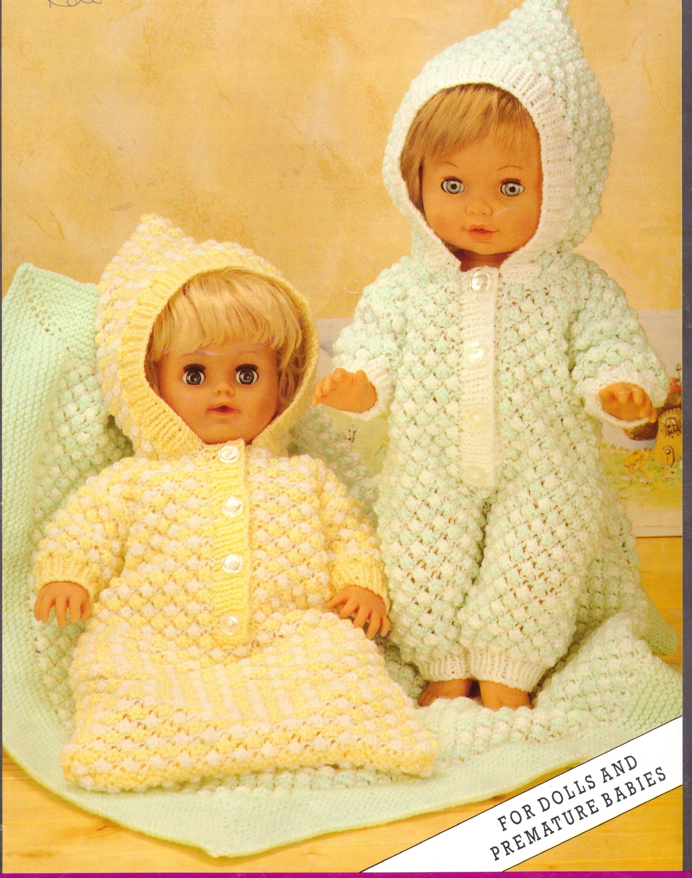 Baby Dolls Knitting Patterns All in One Sleeping Bag Blanket Premature