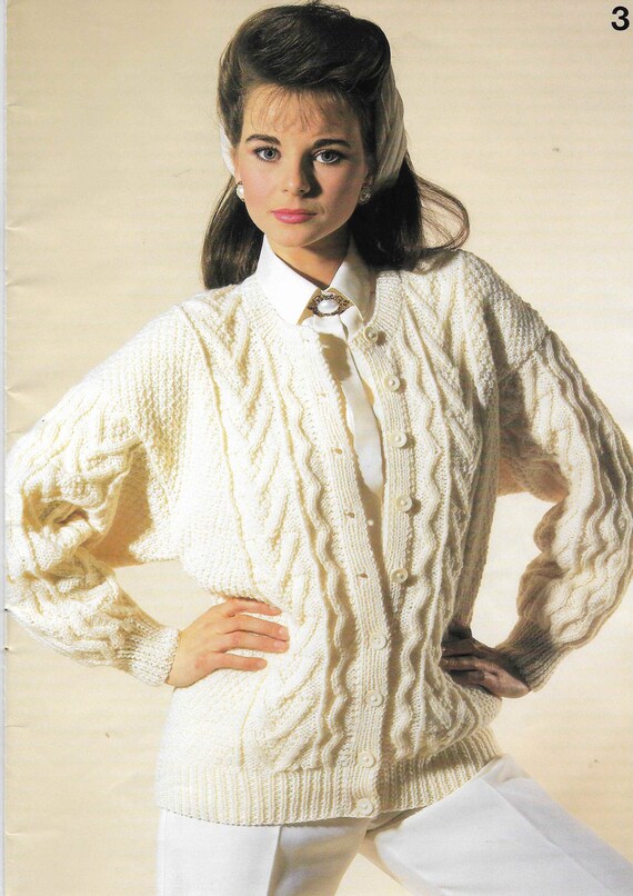 New Womens Cardigans Ladies Cable Knit Long Sleeve Aran Type Plus Sizes 12-20