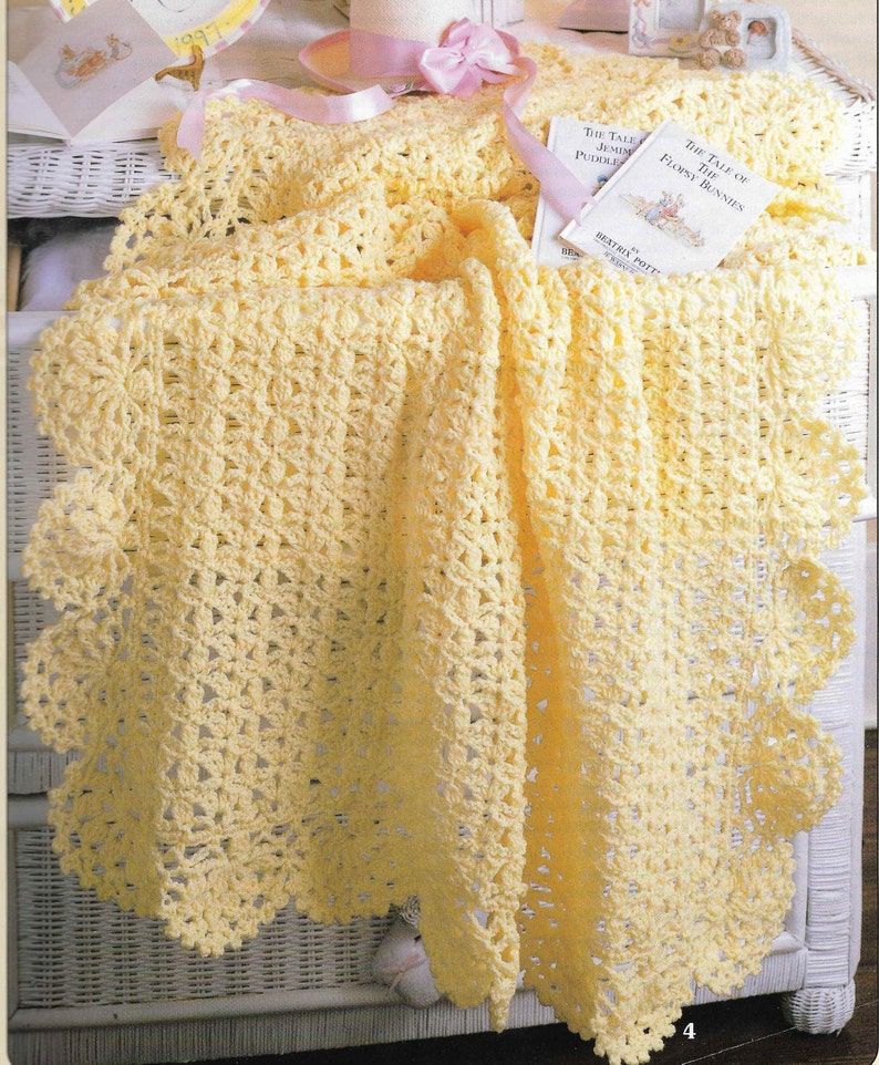 5 X Baby Blanket CROCHET Pattern Afghan Blanket Crochet Pattern Shawl Christening Shawl Baby Afghan Crochet Blanket pdf instant download image 5