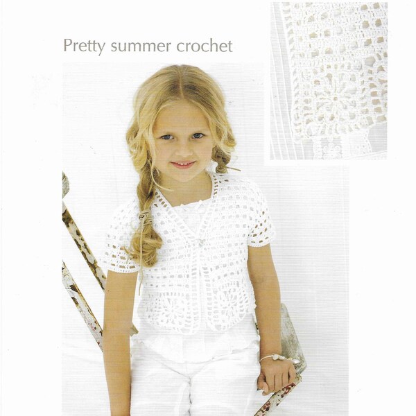 11 X Womens Crochet Children CROCHET Shrug Cardigan Bolero Pattern Dress Beach Top 24 - 46 inch 4 PLY Crochet Pattern pdf instant download