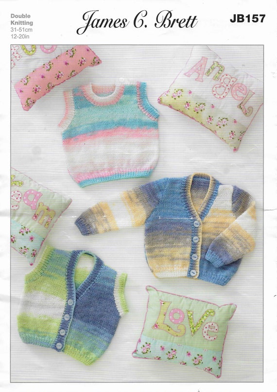 Baby DK Double Knitting Pattern Childrens Boys Waistcoat Sweater Jumper UKHKA 72