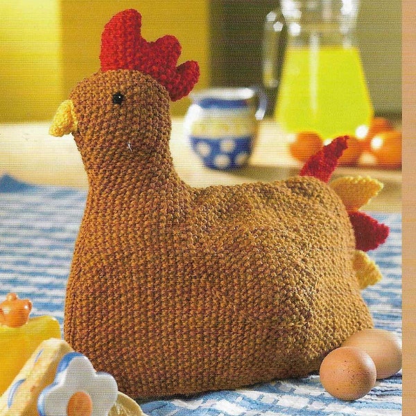 3 x Hen Cosy Knitting Pattern  DK Cow Hen Chicken Sheep Tea Cosies Tea Pot Cosies Farm Animals 3 X Knitting e Pattern PDF Instant Download