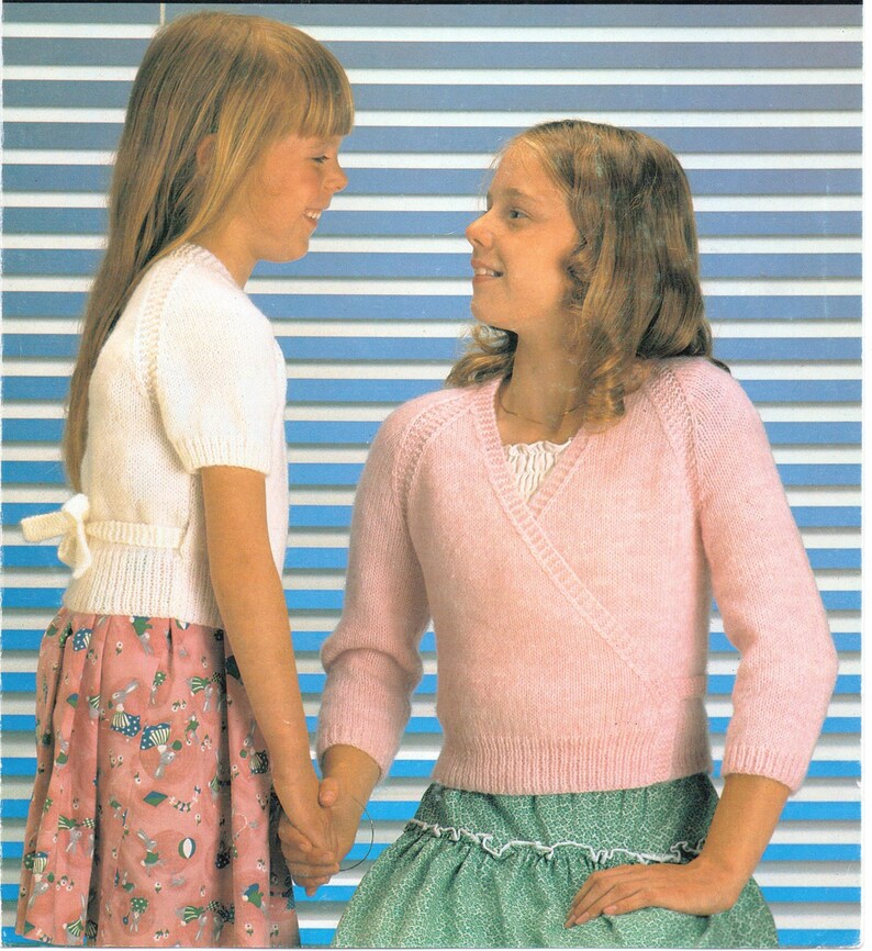 Cardigans Knitting Pattern PDF Ballet Tops Wraparound Cardigan | Etsy UK