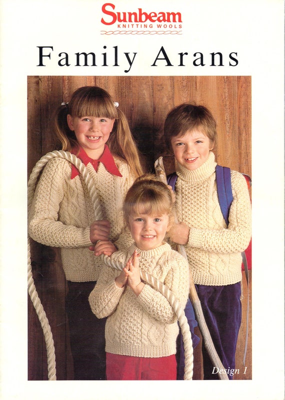aran knitting patterns for children
