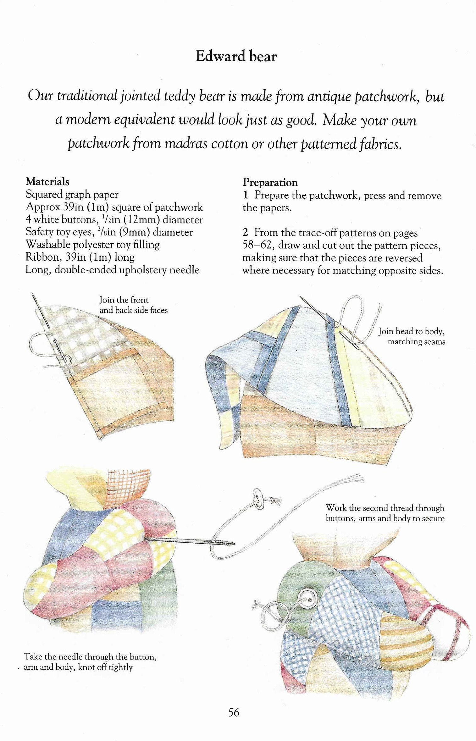 🌸 EASY 🌸 Beginners Memory Teddy Bear Plush PDF Sewing Patterns 🖨️ –  Aloha Sewing Company