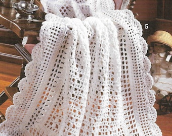 6 X Baby Blanket CROCHET Easy Pattern Afghan Blanket Crochet Pattern Shawl Christening Baby Afghan Crochet Blanket pdf instant download