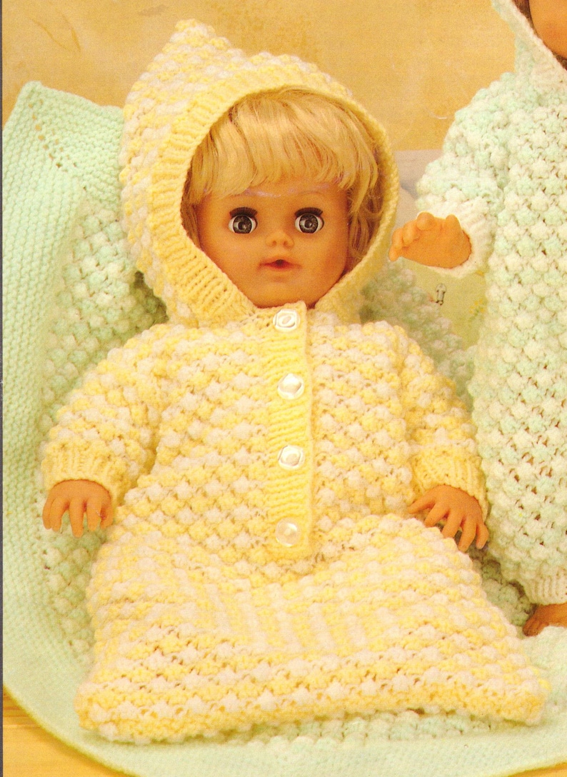 Baby Dolls Knitting Patterns All in One Sleeping Bag Blanket Etsy