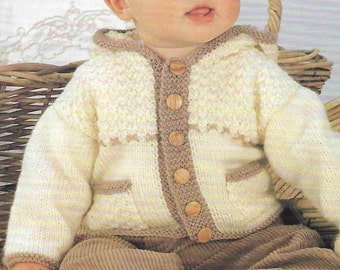 15 X Baby DK 4 Ply Knitting Pattern Newborn Toddler Cardigan Pull Jumper Cable Lace Boy Girl 16 - 26 pouces PDF Téléchargement instantané