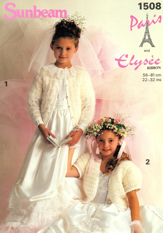 GIRLS BABY Knitted BOLERO SHRUG CARDIGAN Dress Top Wedding Christening Party