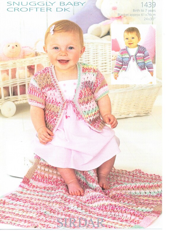Baby Boys WAISTCOAT CARDIGAN KNITTING PATTERN 16-26 in 0-7 yrs Crofter DK