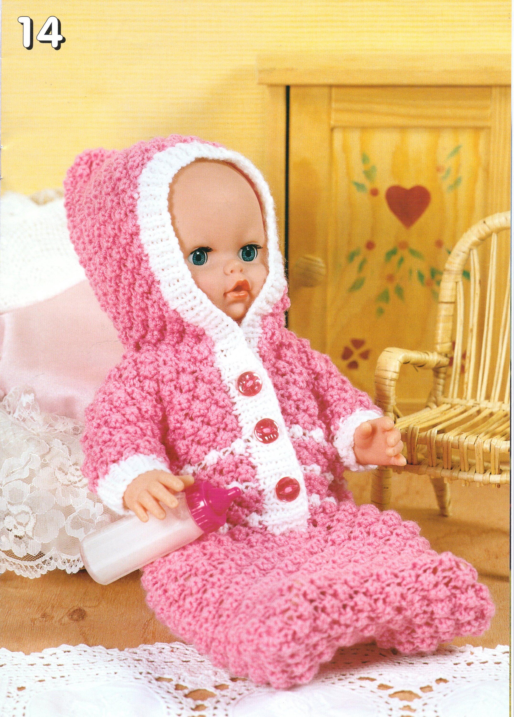 8 X Baby Dolls Knitting Patterns 8 X Outfits Dress Coat Etsy UK