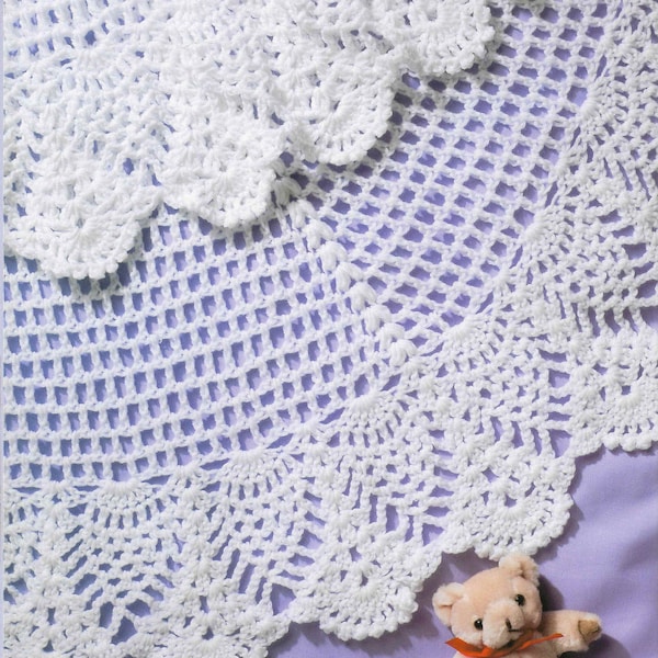 Baby Shawl CROCHET Pattern pdf Baby Shawl Blanket Crochet Pattern Shawl Christening Shawl pdf instant download