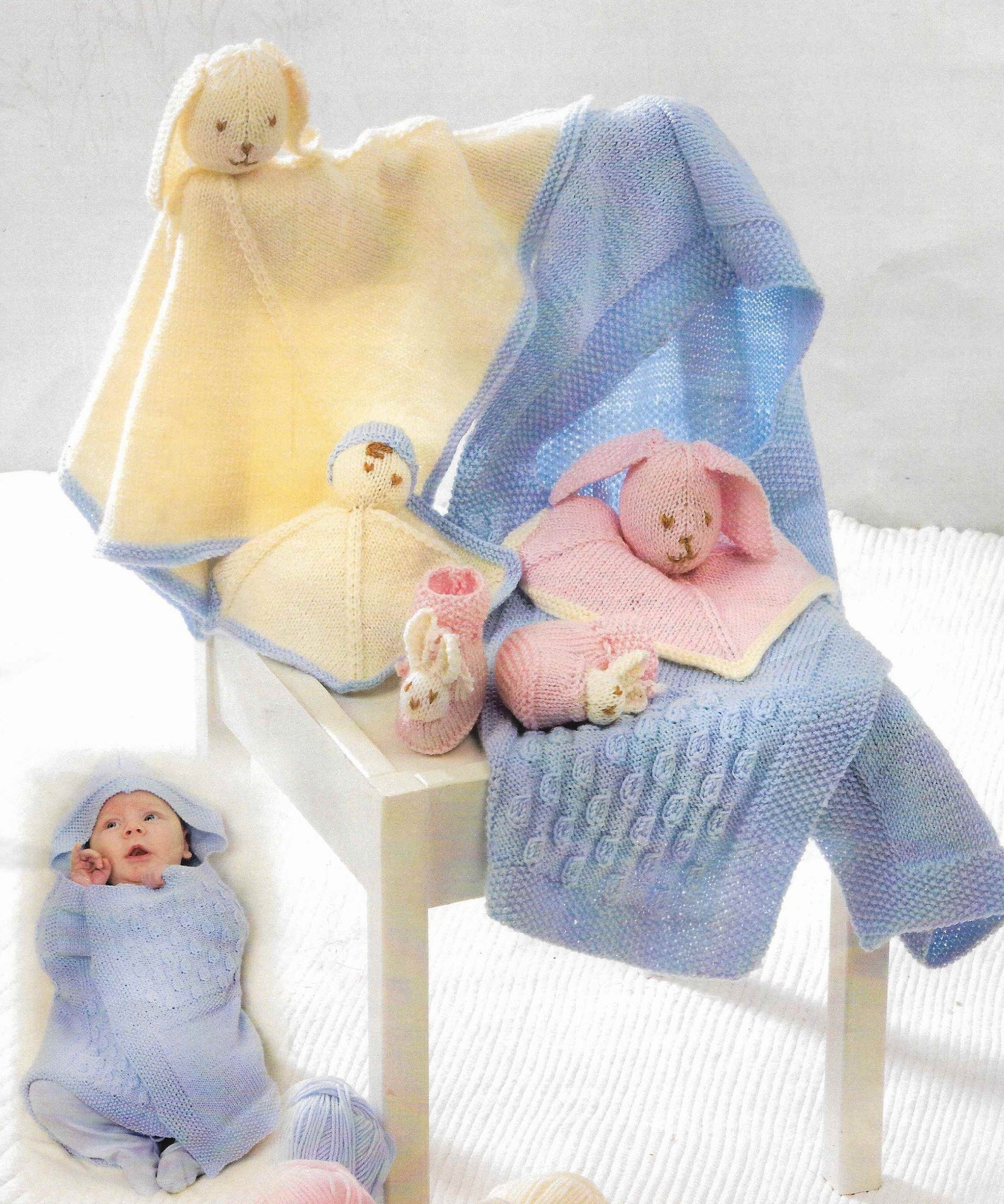 Baby Comforter Knitting Pattern Baby Blanket Knitting Pattern Etsy