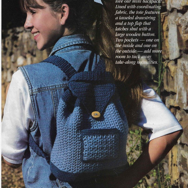 Crochet Backpack Crochet bag Girls bag Crochet Instant Download Pdf CROCHET Bag Pattern