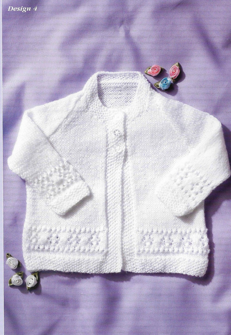 3 Ply Baby Cardigans Knitting Pattern PDF Newborn Matinee Coat | Etsy UK