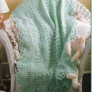 5 X Baby Blanket CROCHET Pattern Afghan Blanket Crochet Pattern Shawl Christening Shawl Baby Afghan Crochet Blanket pdf instant download image 3