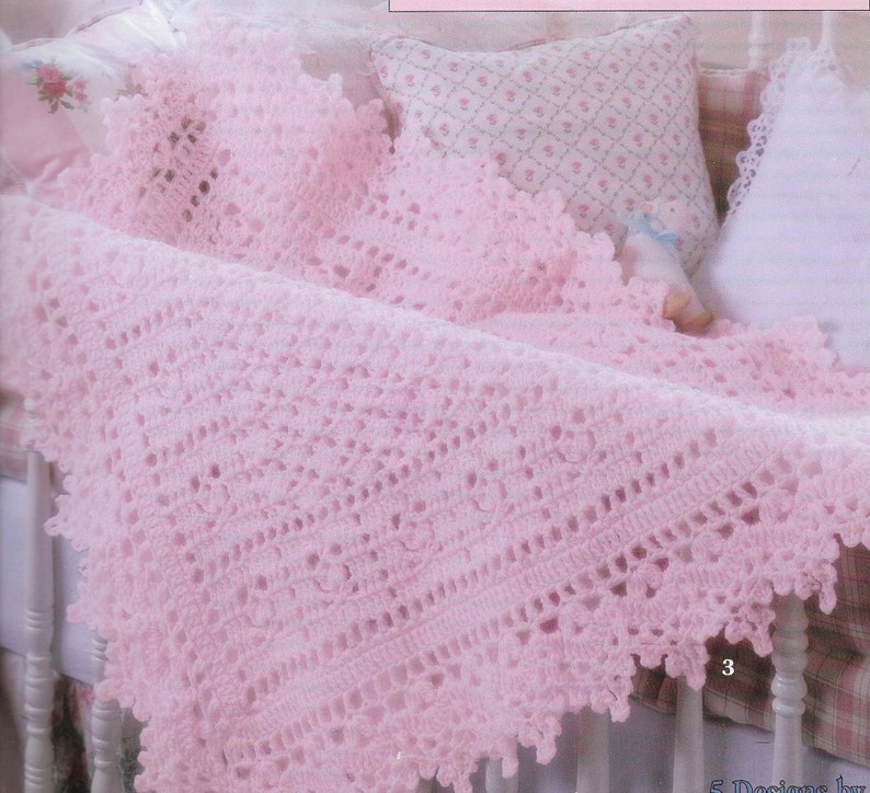 5 X Baby Blanket CROCHET Pattern Afghan Blanket Crochet Pattern Shawl Christening Shawl Baby Afghan Crochet Blanket pdf instant download image 1