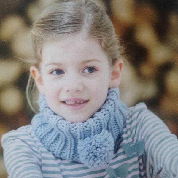 Easy Quick Pattern Childs Cowl Knitting Pattern Instant Download PDF Scarf