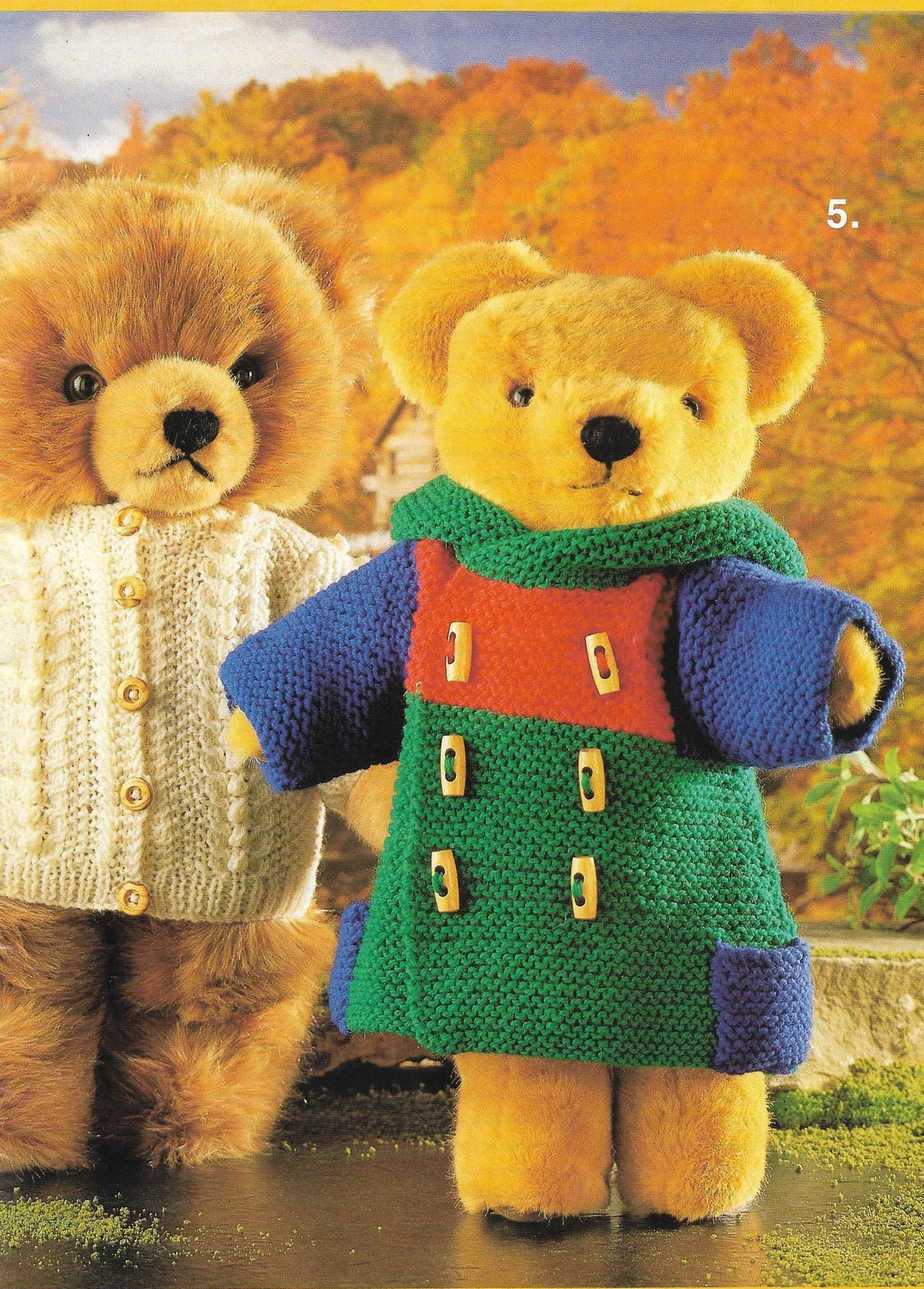 13 X Teddy Bear Clothes Knitting Patterns Outfits Coat Sweater - Etsy