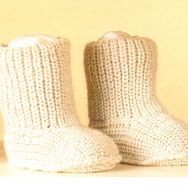 Ugg Boot Pattern Instant Down load Knitting Pattern 1-2 years to Adult PDF File Winter Boots Ugg Style Winter Boots