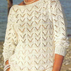 11 X femmes coton été pull tricot modèle dames court chauve-souris gilet sans manches tricot PDF coton DK 30 40 pouces téléchargement immédiat image 6