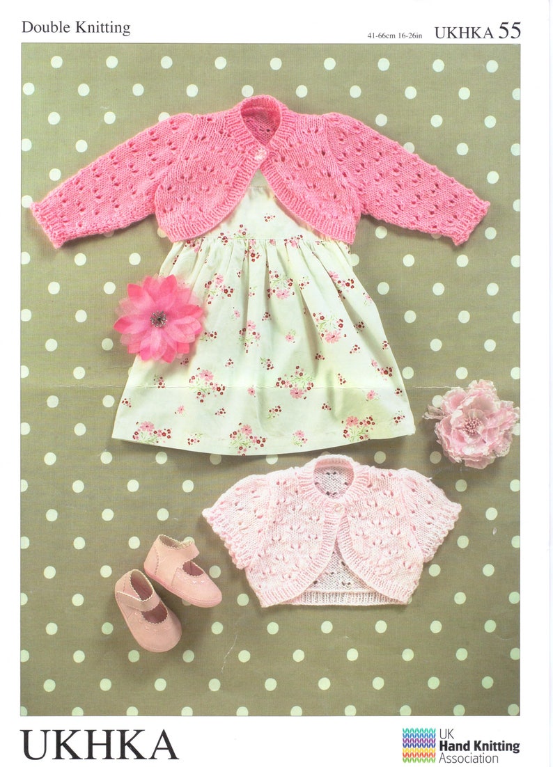 Baby Cardigan Knitting Pattern Baby Bolero Girls Short Long Etsy
