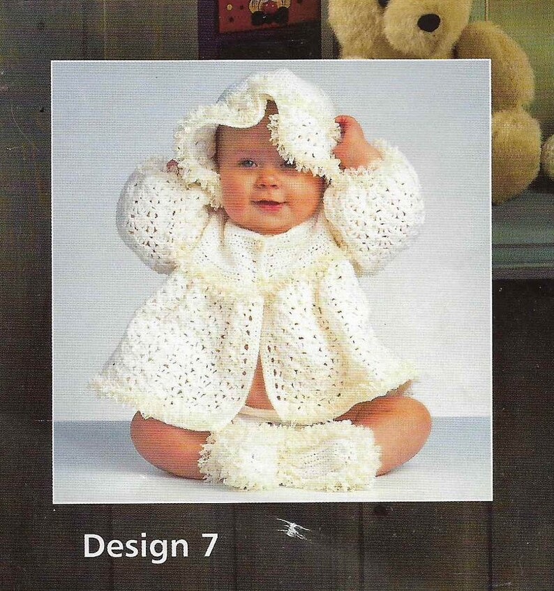 Baby CROCHET PATTERN Dress Crochet Jacket Hat Shawl Shoes Matinee Newborn 2 years 12 22 inch Baby Crochet Pattern PDF Instant Download image 1