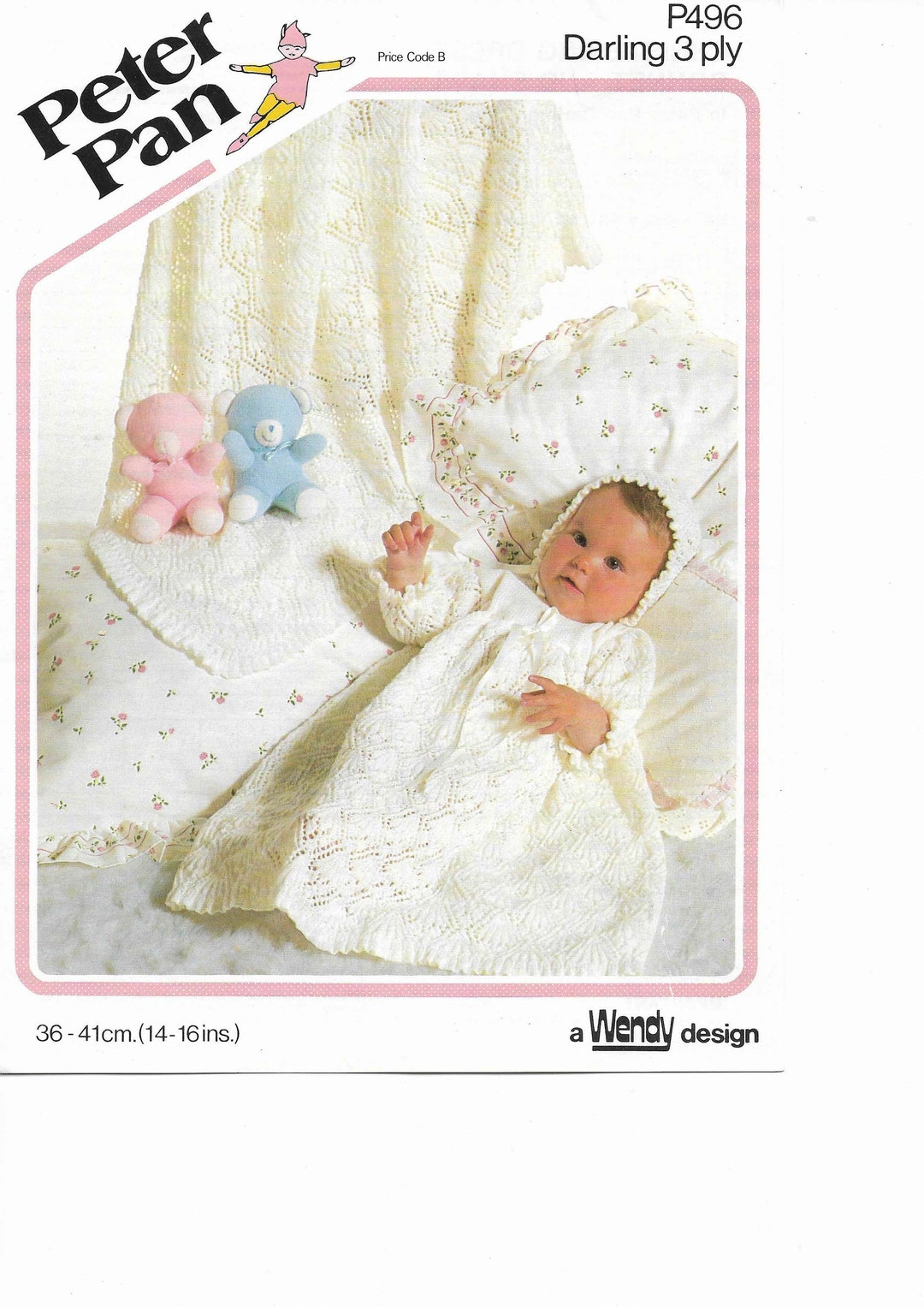Baby Christening Robe Knitting Pattern Blanket 3 Ply Baby - Etsy