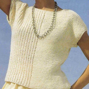 11 X Women Cotton Summer Sweater Knitting Pattern Ladies Short Batwing Sleeveless Vest Knitting PDF Cotton DK 30 - 40 inch Instant Download