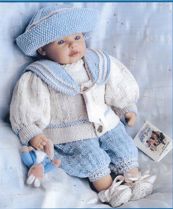Baby Dolls Sailor Suit Knitting Pattern 