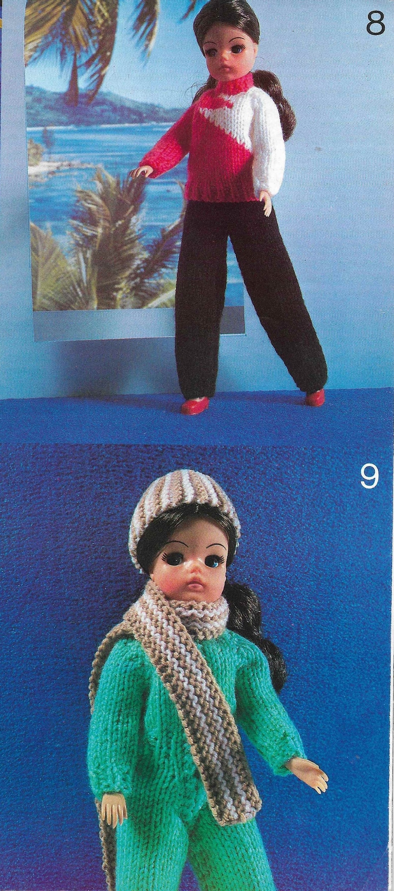 4 x Doll Knitting Pattern Barbie Sindy Action Man Outfits Ski Etsy