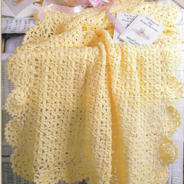 5 X Baby Blanket CROCHET Pattern Afghan Blanket Crochet Pattern Shawl Christening Shawl Baby Afghan Crochet Blanket pdf instant download