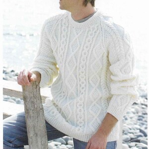 Book Aran Family 20 X Sweater Cardigan Knitting Hats Scarves Aran Sweater Cable Pattern Book 4 years - Adult Sizes Worsted PDF Download