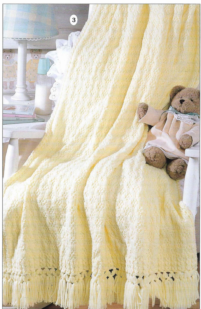 3 X Baby Blanket Knitting Pattern 4 PLY DK Baby Heart Blanket Etsy