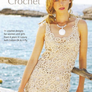 Crochet Pattern copy Summer Holiday seaside lace crop top vest 4ply 30-44  162