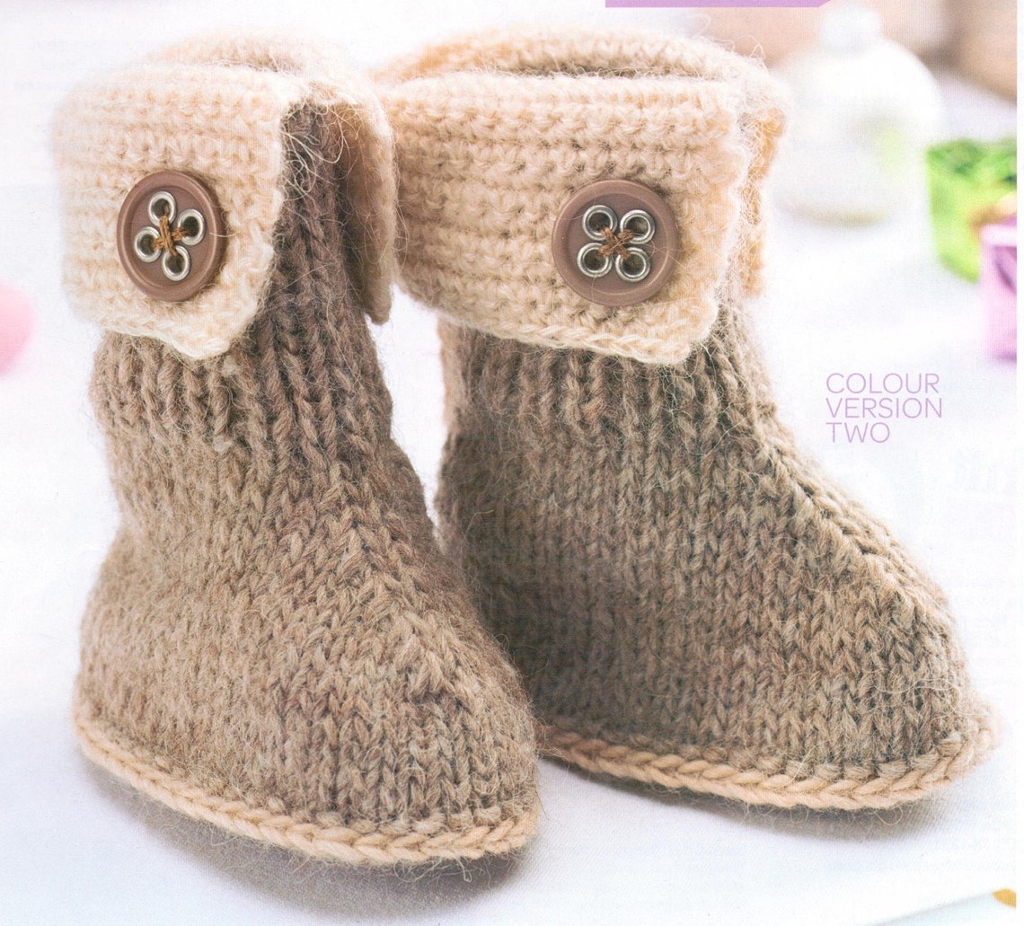 Ugg Boot Pattern Instant Down Load Knitting Pattern PDF File Etsy UK