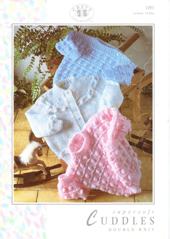 Si teddy Baby chunkyjacket hat and blanket 16-22inch knitting pattern
