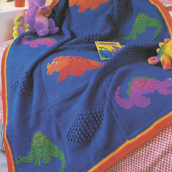 4 X Baby Blanket CROCHET Pattern Children Afghan Blanket Toddler Clown Dinosaurs Kids 4 X Afghan Crochet Blanket pdf instant download