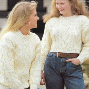 Aran jumper shop ladies