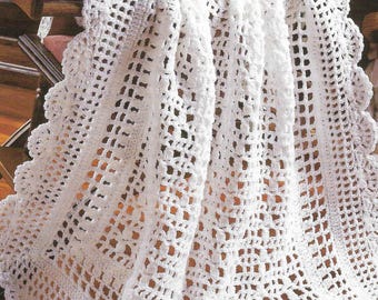 6 X Baby Blanket CROCHET Easy Pattern Afghan Blanket Crochet Pattern Shawl Christening Baby Afghan Crochet Blanket pdf instant download
